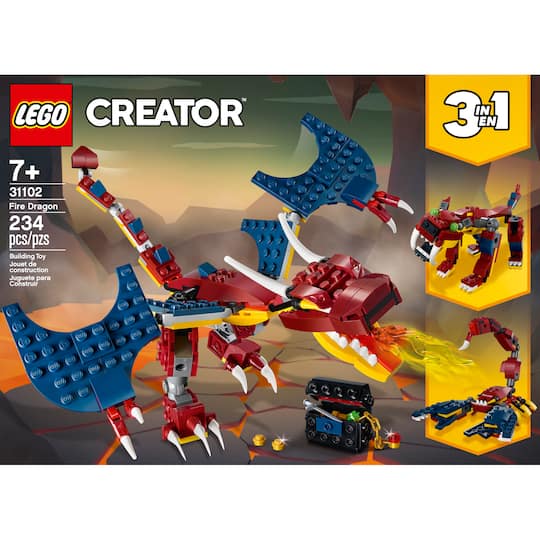 Lego Creator 3 In 1 Fire Dragon Set Michaels